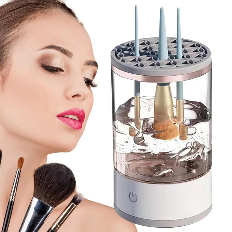 RadiantBrush Pro™ - Limpiador de Brochas de Maquillaje Automático